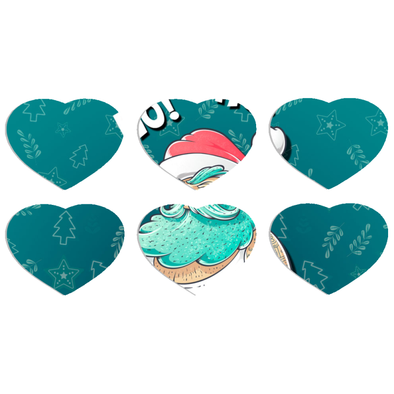 Магнитные фотопазлы Сердце 50 на 50 набор 6 штук 