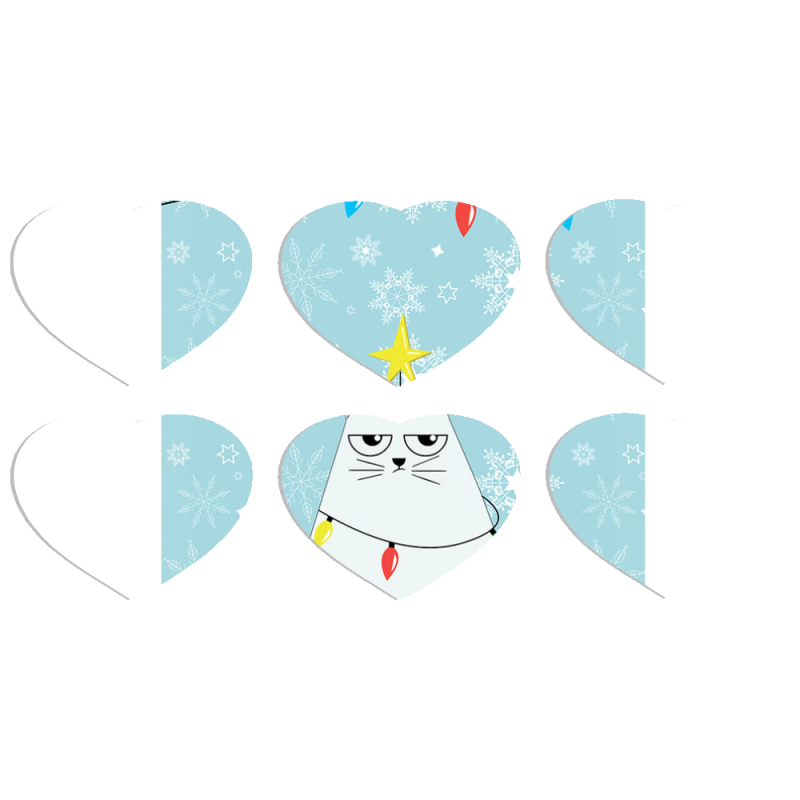 Магнитные фотопазлы Сердце 50 на 50 набор 6 штук 