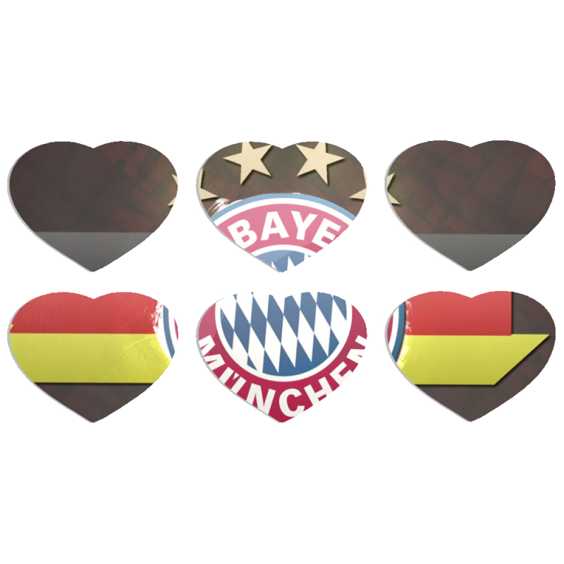 Магнитные фотопазлы Сердце 50 на 50 набор 6 штук 