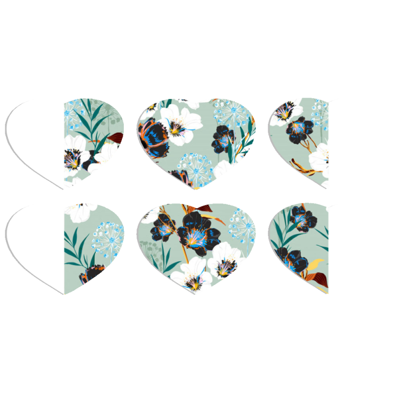 Магнитные фотопазлы Сердце 50 на 50 набор 6 штук 