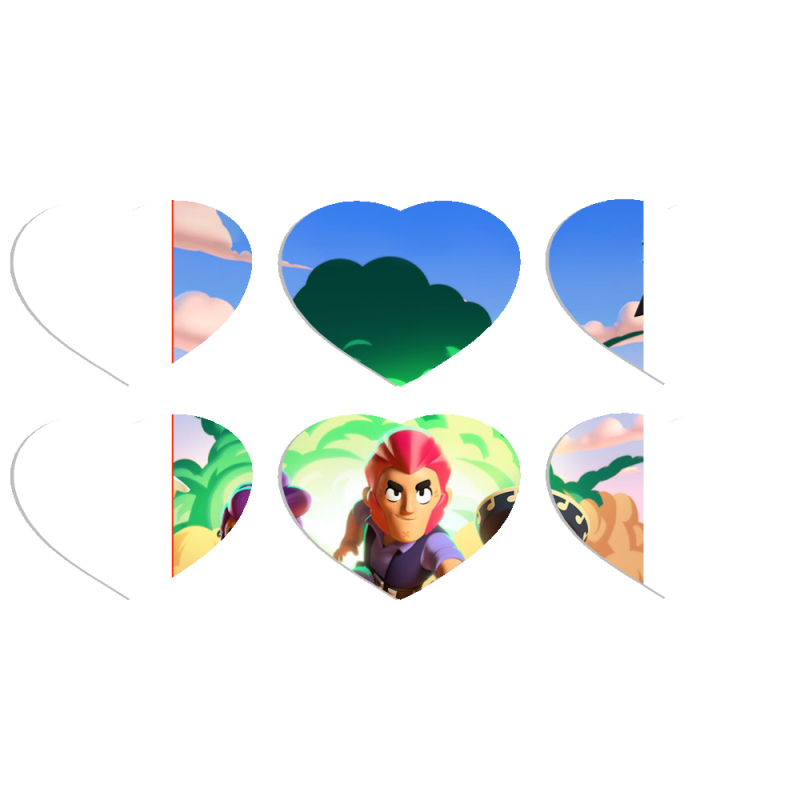 Магнитные фотопазлы Сердце 50 на 50 набор 6 штук 