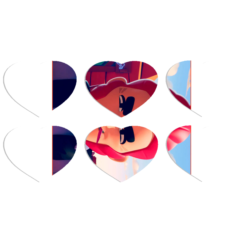 Магнитные фотопазлы Сердце 50 на 50 набор 6 штук 