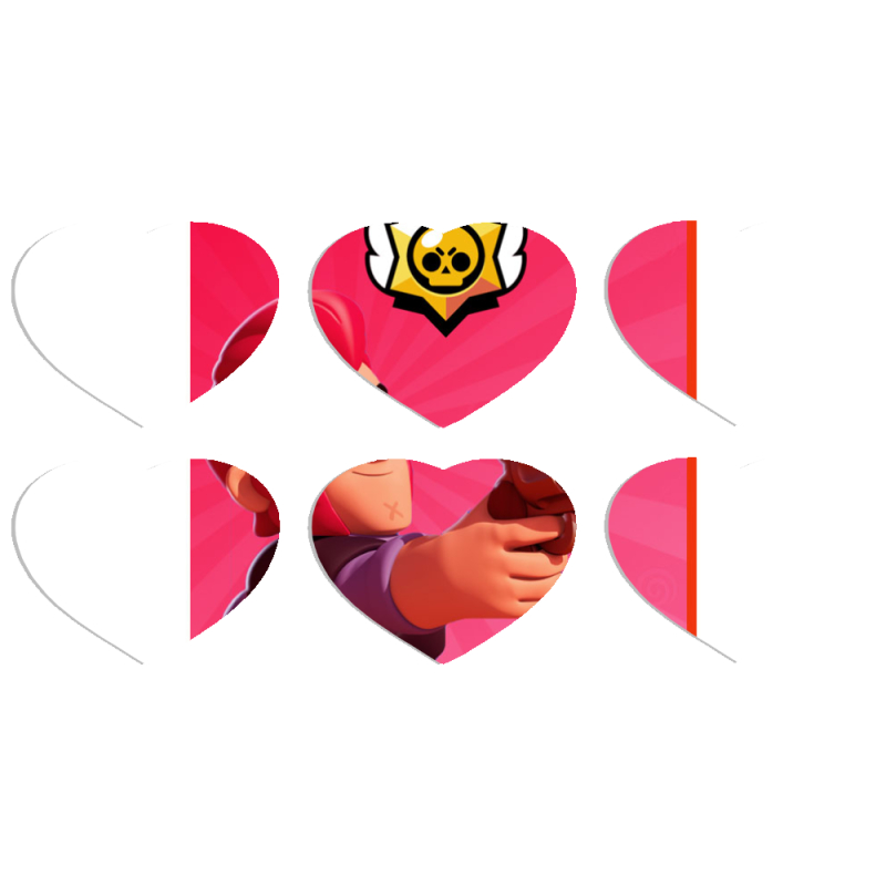 Магнитные фотопазлы Сердце 50 на 50 набор 6 штук 