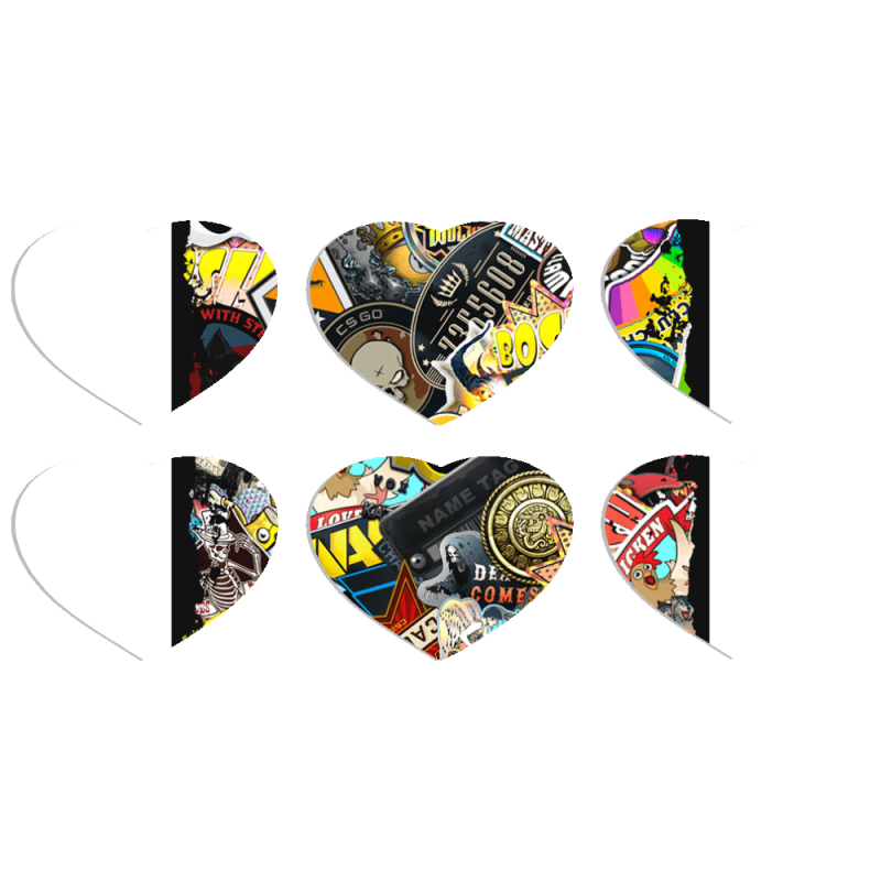 Магнитные фотопазлы Сердце 50 на 50 набор 6 штук CS:Go Stickerbombing