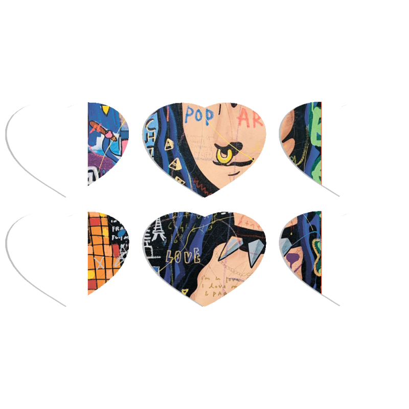 Магнитные фотопазлы Сердце 50 на 50 набор 6 штук 