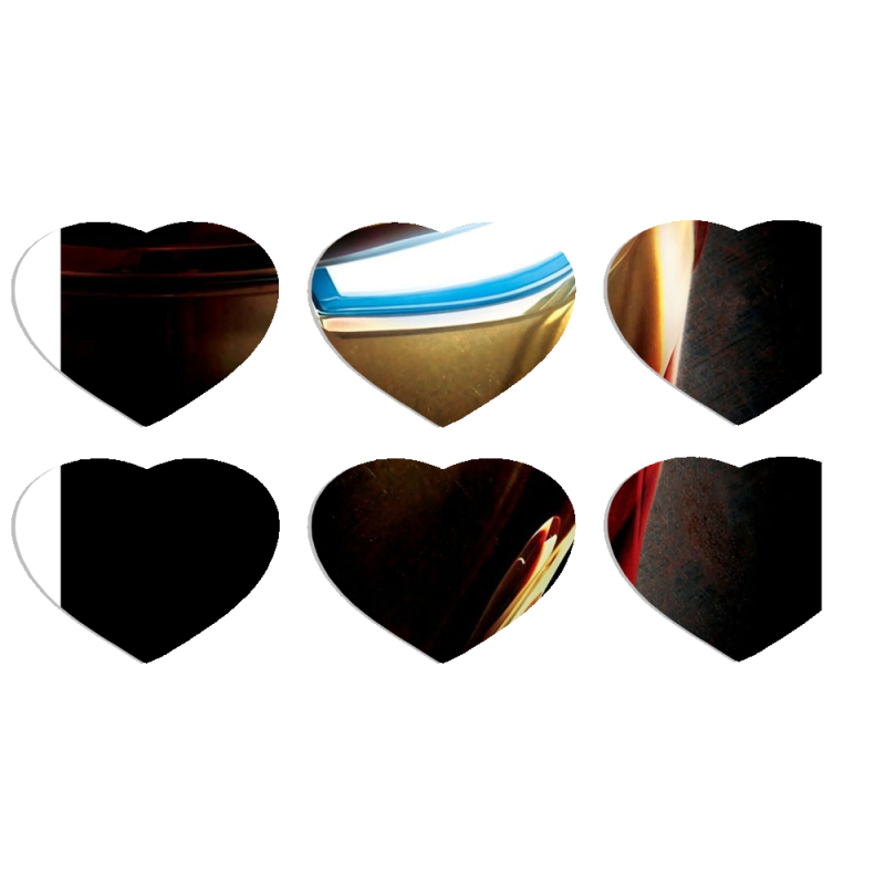 Магнитные фотопазлы Сердце 50 на 50 набор 6 штук 