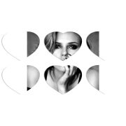 Магнитные фотопазлы Сердце 50 на 50 набор 6 штук 