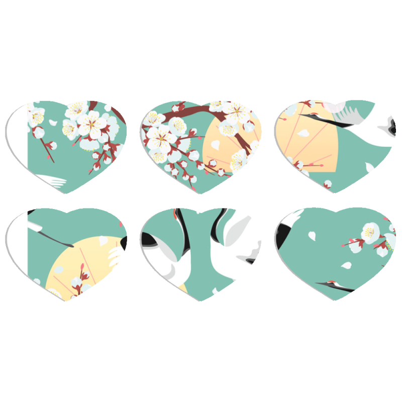 Магнитные фотопазлы Сердце 50 на 50 набор 6 штук 