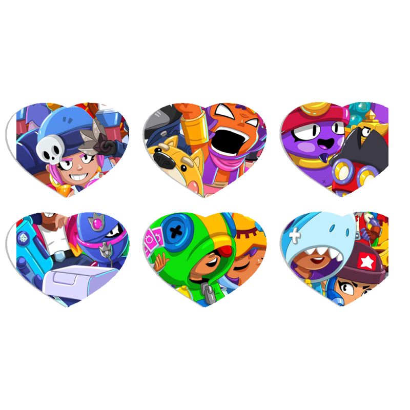 Магнитные фотопазлы Сердце 50 на 50 набор 6 штук friends brawl stars