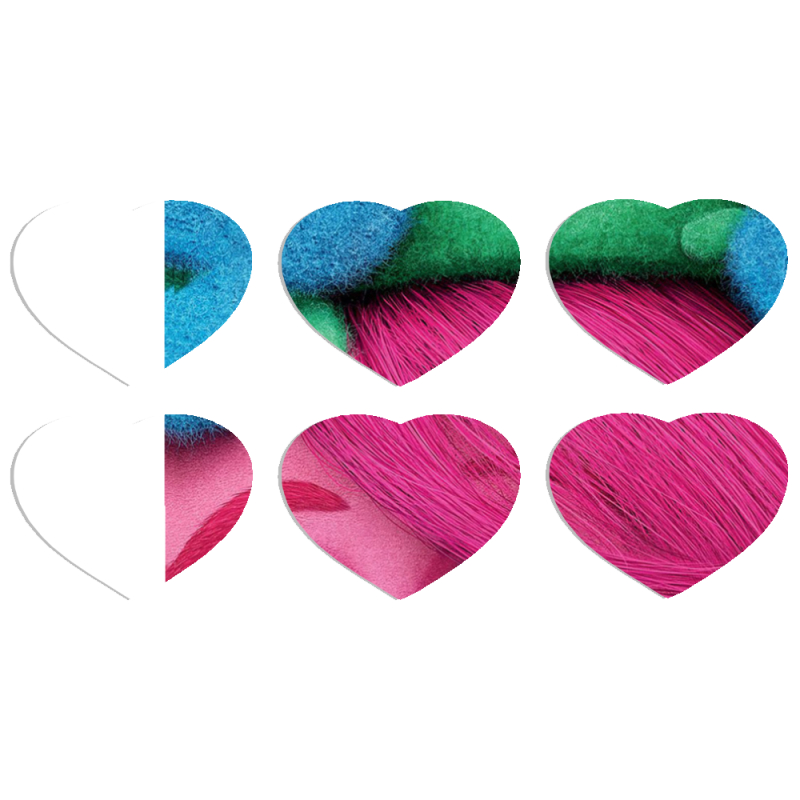 Магнитные фотопазлы Сердце 50 на 50 набор 6 штук Queen Poppy