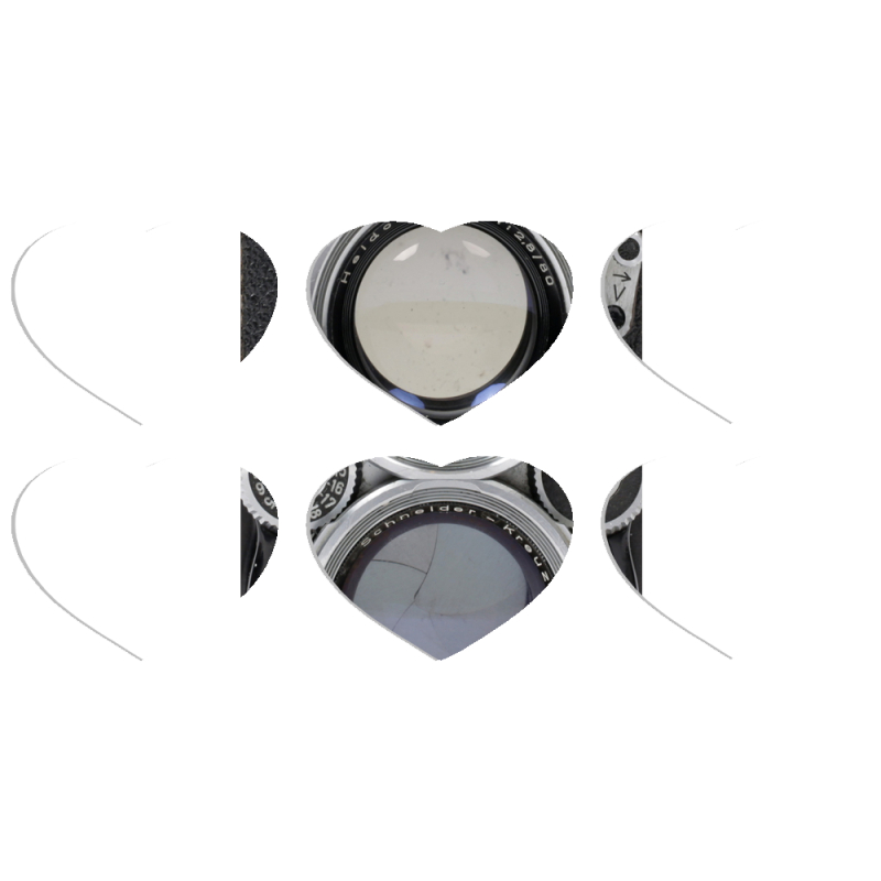 Магнитные фотопазлы Сердце 50 на 50 набор 6 штук Rolleiflex