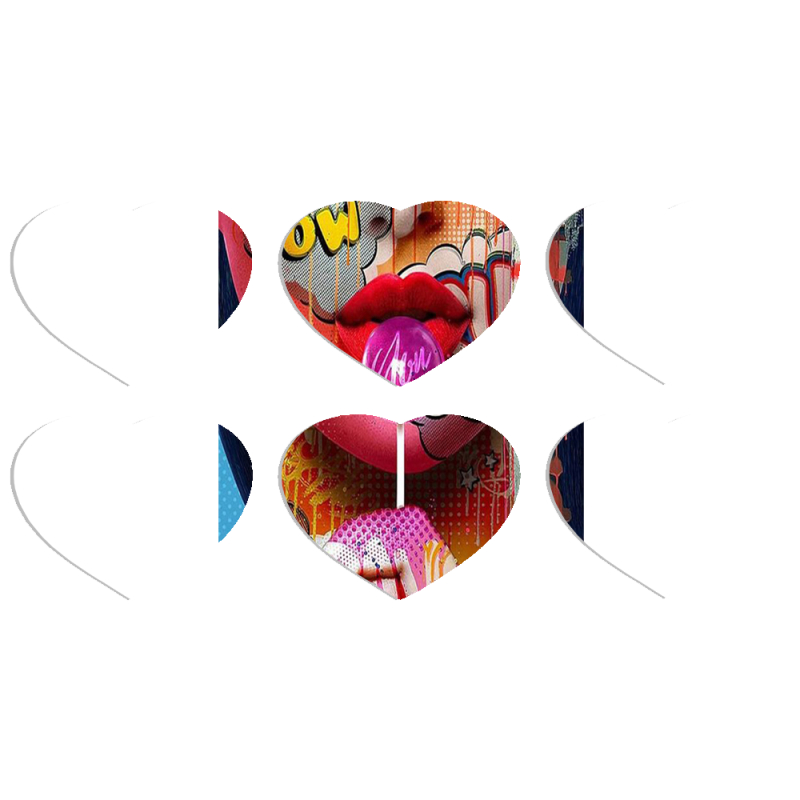 Магнитные фотопазлы Сердце 50 на 50 набор 6 штук Colorful Girl