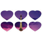 Магнитные фотопазлы Сердце 50 на 50 набор 6 штук Полночь в Париже