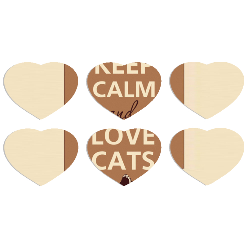 Магнитные фотопазлы Сердце 50 на 50 набор 6 штук 