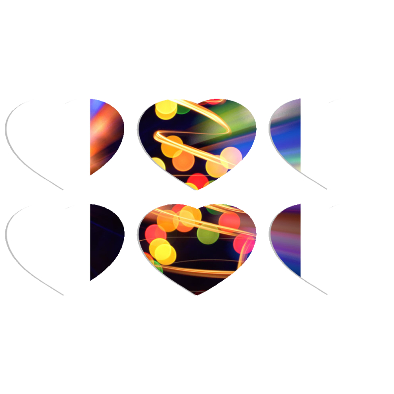 Магнитные фотопазлы Сердце 50 на 50 набор 6 штук 