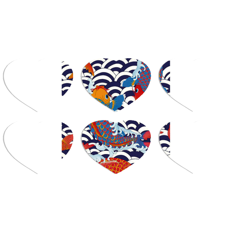 Магнитные фотопазлы Сердце 50 на 50 набор 6 штук Koi Fish