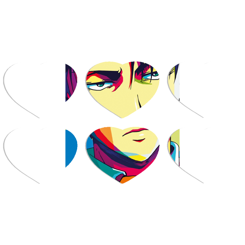 Магнитные фотопазлы Сердце 50 на 50 набор 6 штук Levi