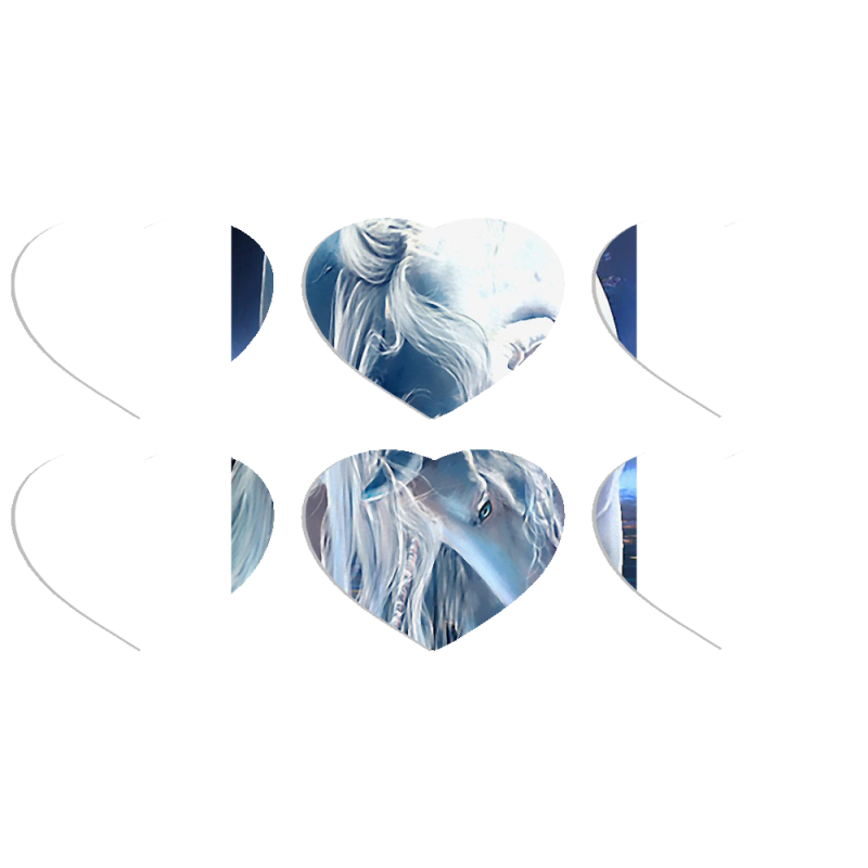 Магнитные фотопазлы Сердце 50 на 50 набор 6 штук White Horse