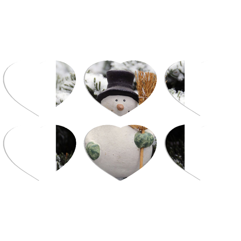 Магнитные фотопазлы Сердце 50 на 50 набор 6 штук 