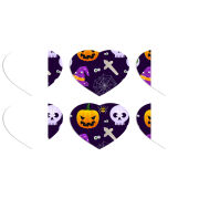 Магнитные фотопазлы Сердце 50 на 50 набор 6 штук Halloween Purple Mood