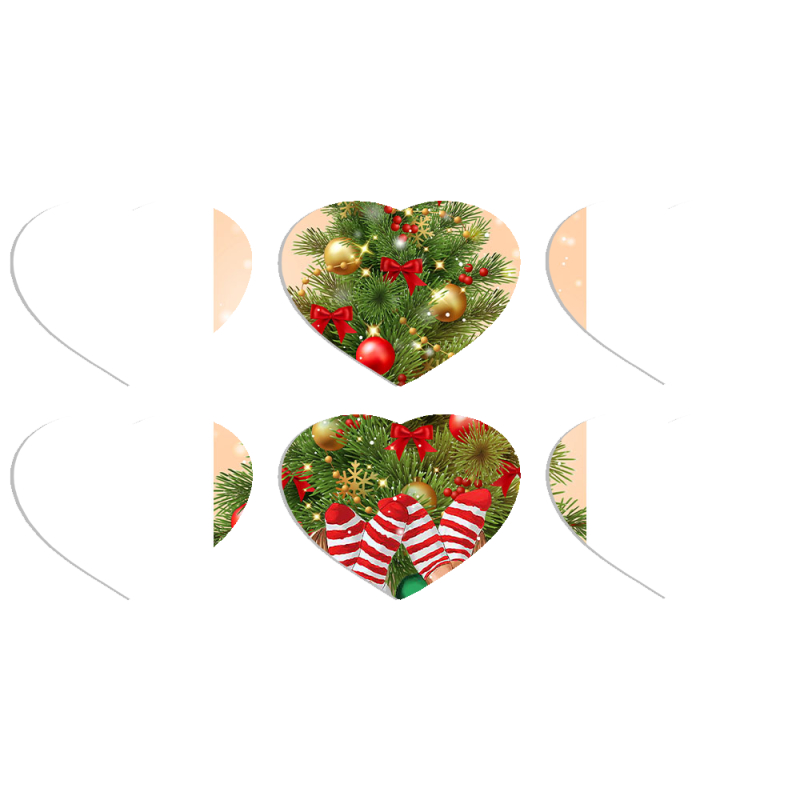 Магнитные фотопазлы Сердце 50 на 50 набор 6 штук Наше Рождество