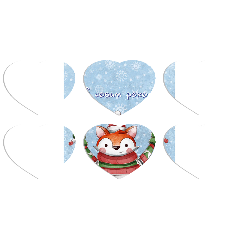 Магнитные фотопазлы Сердце 50 на 50 набор 6 штук Fox З новим роком!