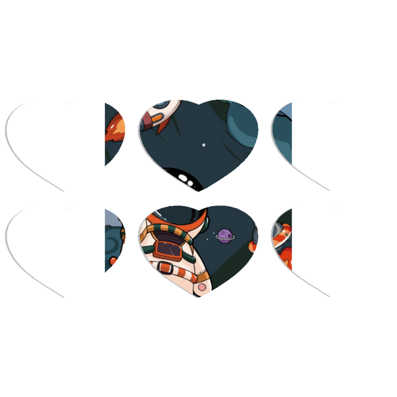 Магнитные фотопазлы Сердце 50 на 50 набор 6 штук Space Mission