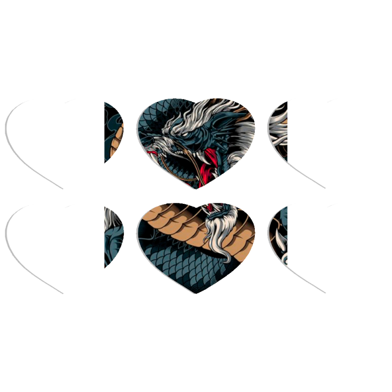 Магнитные фотопазлы Сердце 50 на 50 набор 6 штук Dragon Ryujin
