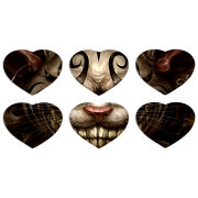 Магнитные фотопазлы Сердце 50 на 50 набор 6 штук 