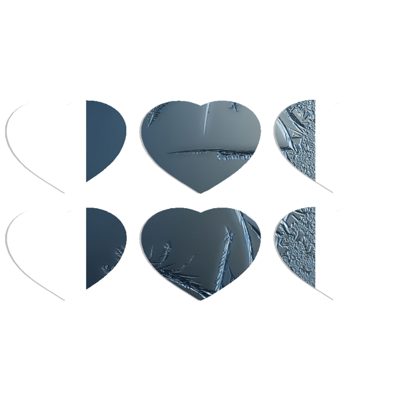 Магнитные фотопазлы Сердце 50 на 50 набор 6 штук 