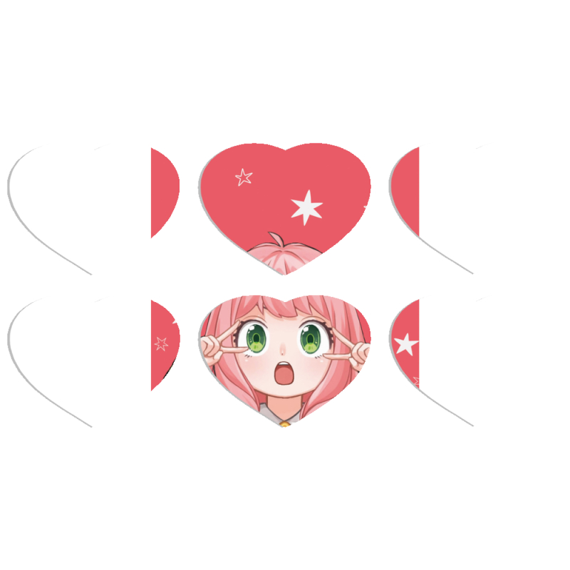 Магнитные фотопазлы Сердце 50 на 50 набор 6 штук Anya Forger