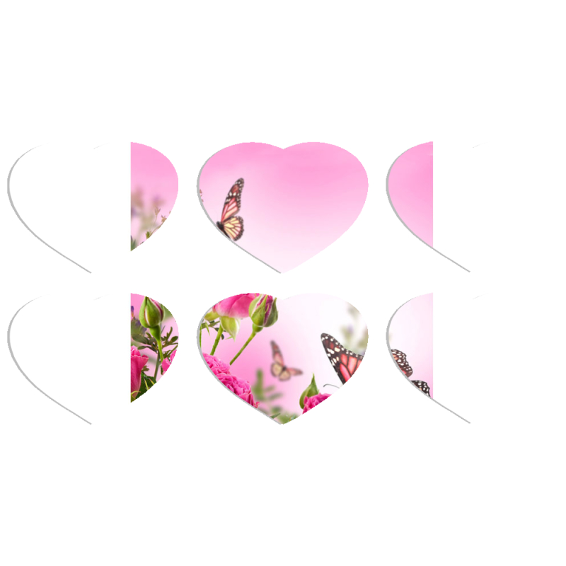 Магнитные фотопазлы Сердце 50 на 50 набор 6 штук 