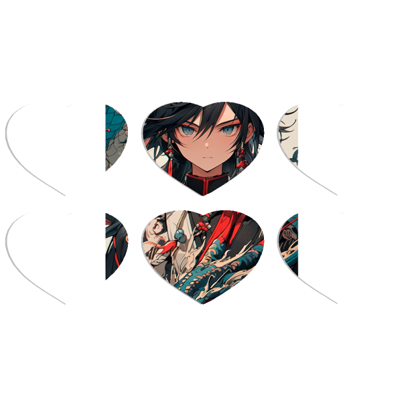 Магнитные фотопазлы Сердце 50 на 50 набор 6 штук Giyu Tomioka