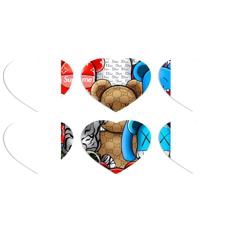 Магнитные фотопазлы Сердце 50 на 50 набор 6 штук Find your bear