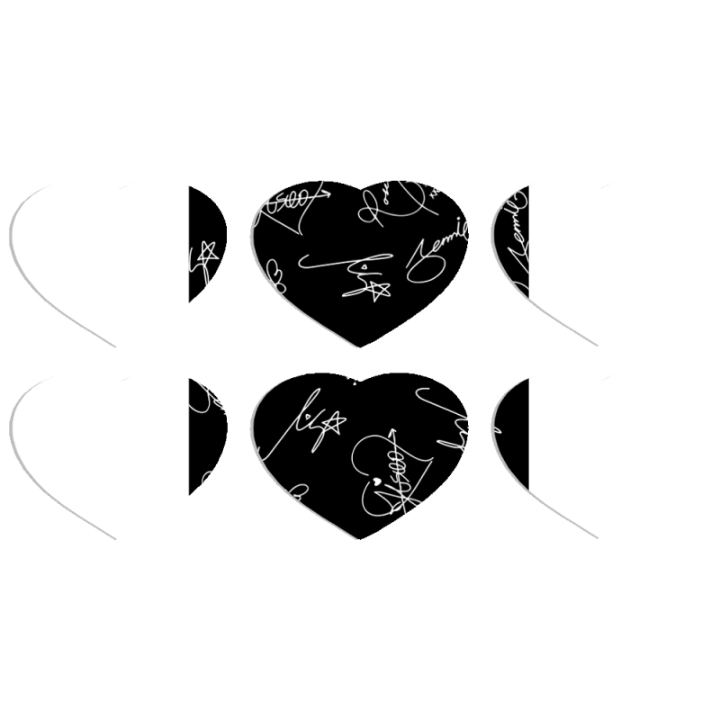 Магнитные фотопазлы Сердце 50 на 50 набор 6 штук Blackpink автограф