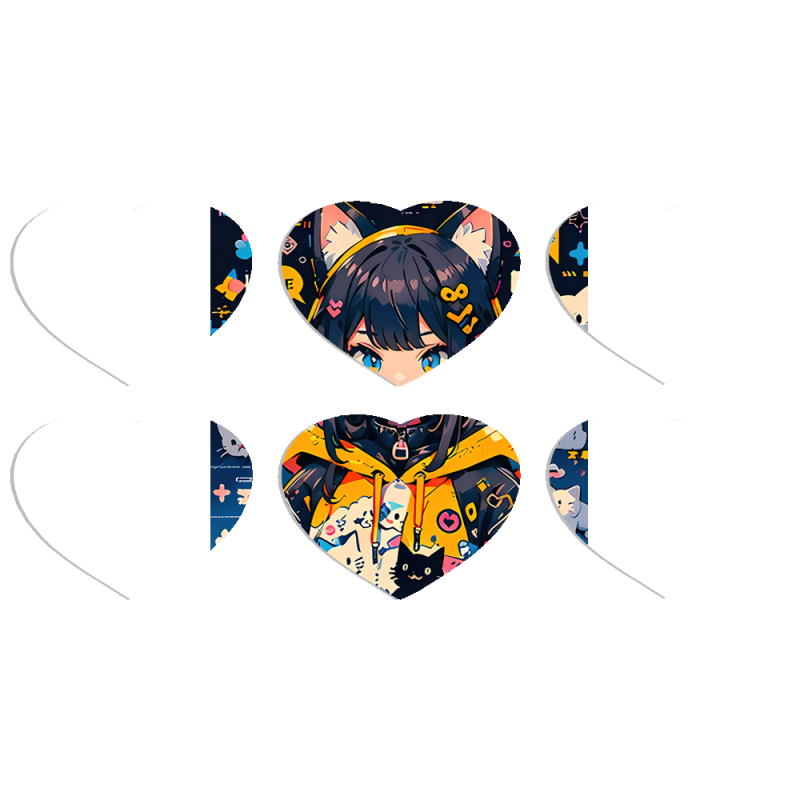 Магнитные фотопазлы Сердце 50 на 50 набор 6 штук 