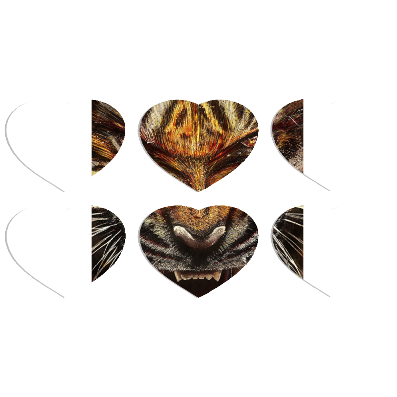 Магнитные фотопазлы Сердце 50 на 50 набор 6 штук 