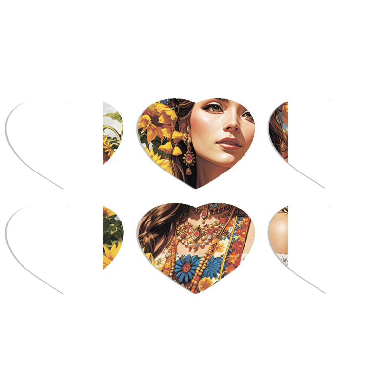 Магнитные фотопазлы Сердце 50 на 50 набор 6 штук Сонячна Душа