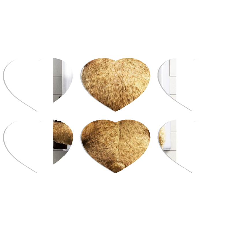 Магнитные фотопазлы Сердце 50 на 50 набор 6 штук 