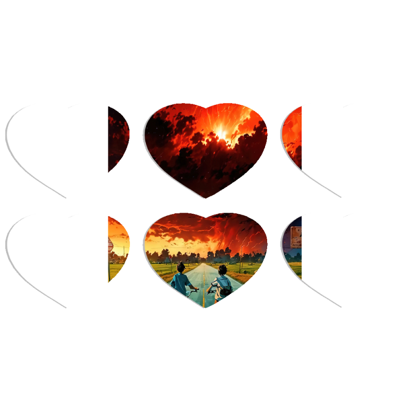 Магнитные фотопазлы Сердце 50 на 50 набор 6 штук 