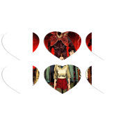 Магнитные фотопазлы Сердце 50 на 50 набор 6 штук 