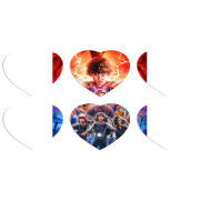 Магнитные фотопазлы Сердце 50 на 50 набор 6 штук 