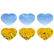 Магнитные фотопазлы Сердце 50 на 50 набор 6 штук Подсолнухи