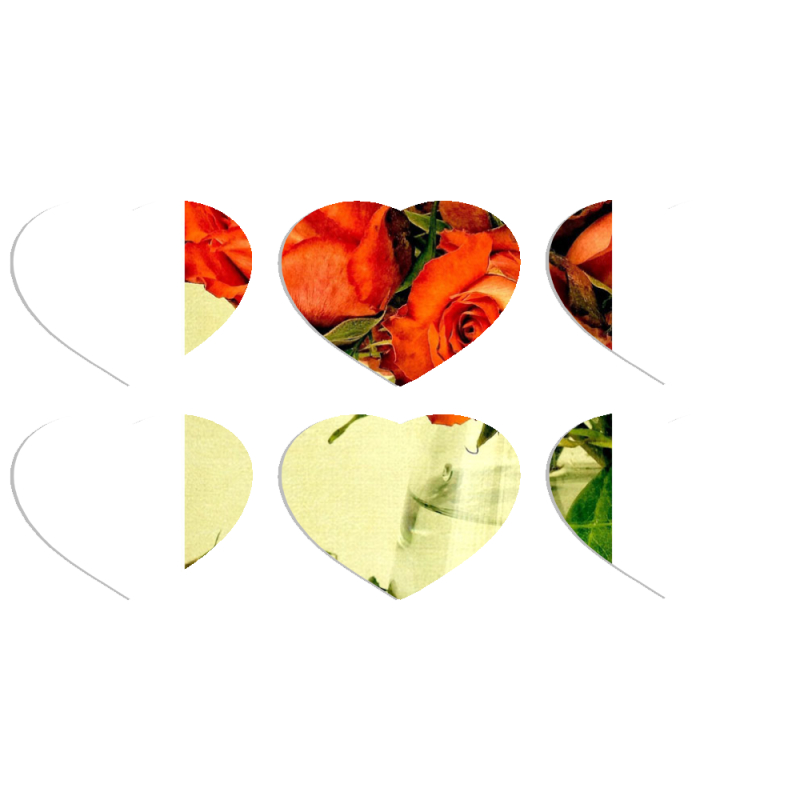 Магнитные фотопазлы Сердце 50 на 50 набор 6 штук 