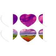 Магнитные фотопазлы Сердце 50 на 50 набор 6 штук 