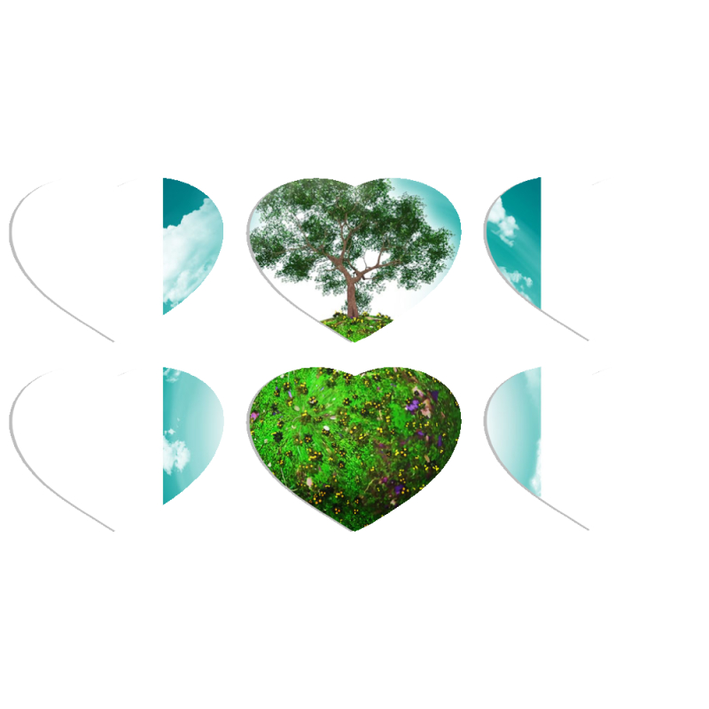 Магнитные фотопазлы Сердце 50 на 50 набор 6 штук 