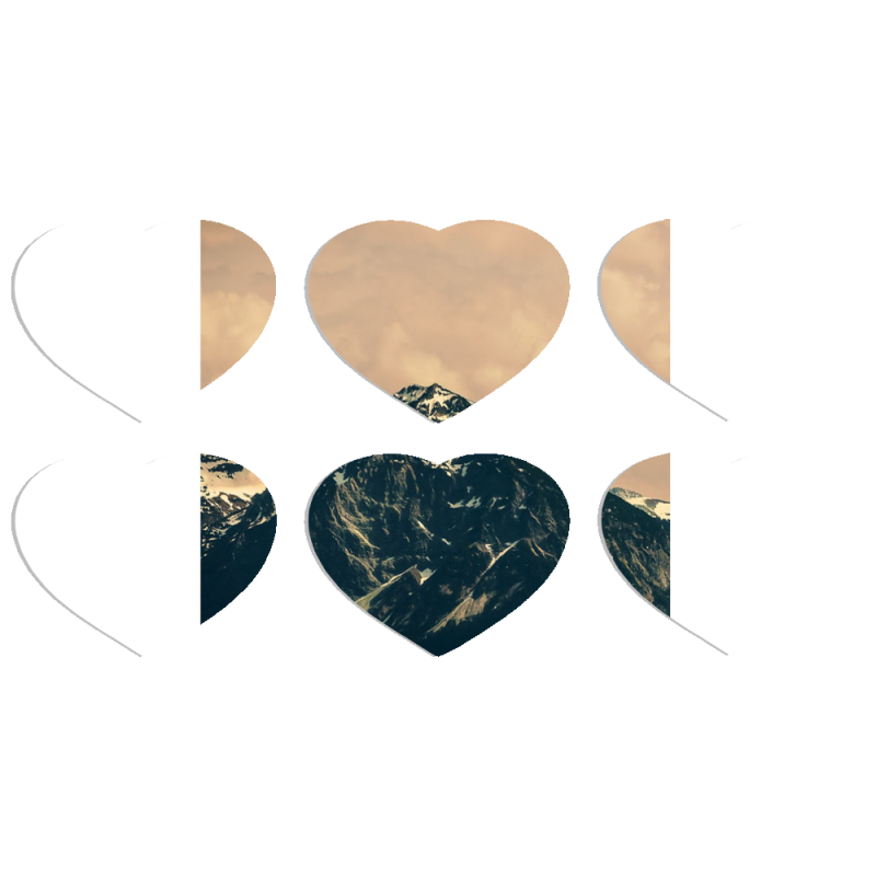 Магнитные фотопазлы Сердце 50 на 50 набор 6 штук 