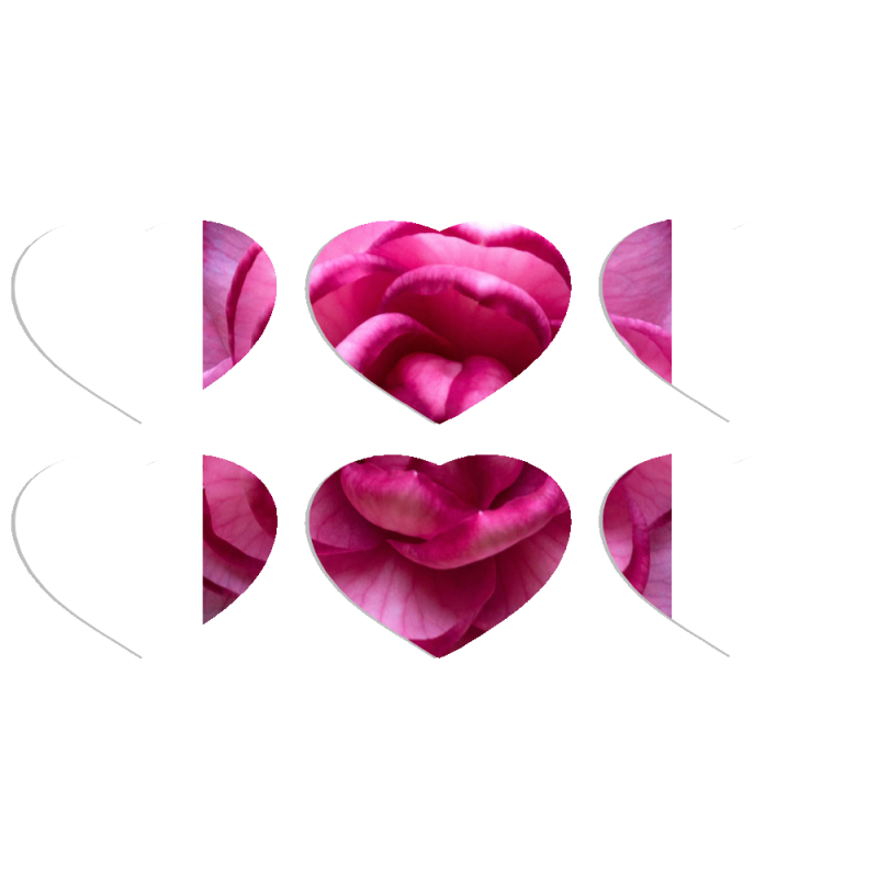 Магнитные фотопазлы Сердце 50 на 50 набор 6 штук 