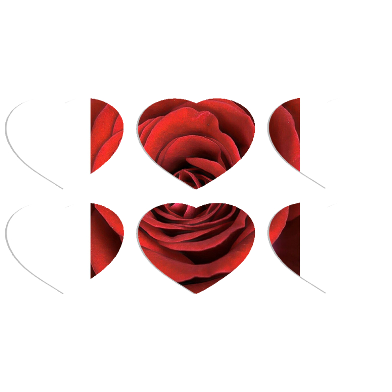 Магнитные фотопазлы Сердце 50 на 50 набор 6 штук 