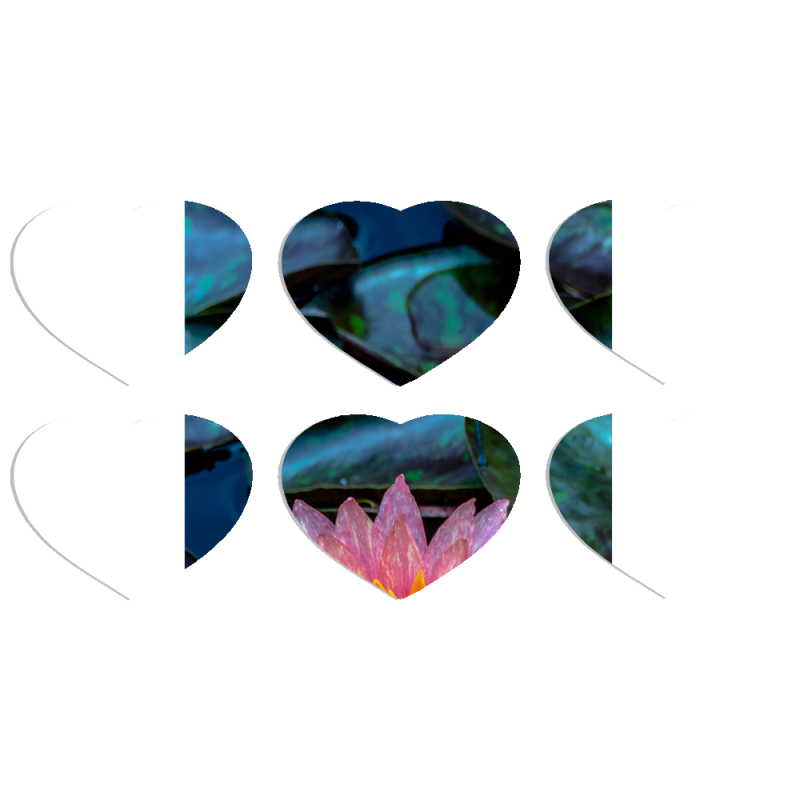 Магнитные фотопазлы Сердце 50 на 50 набор 6 штук 